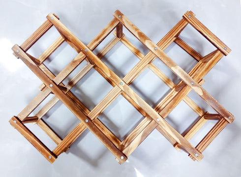 Freestanding Stackable Wine Rack Organizer for Countertop and Cabinets with Foldable Design and Scratch-resistant Protector by LoongZDD