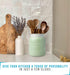 Comfify Wide Mouth Mason Jar Utensil Holder, Decorative Kitchenware Organizer Crock, Green, Large Size 7" Height