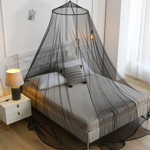 VISATOR Mosquito Net Bed Canopy for Girls,King Canopy Bed Curtains Queen Size from Ceiling,Dome Mosquito Netting Bed