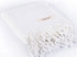 Bersuse 100% Cotton Laodicea Turkish Towel, Bath Beach Pool Towel, 37x70 Inches, White