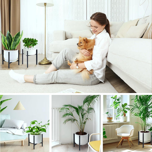 8-12 inch Items-3, Airpark Plant Stand Indoor Adjustable, Metal Modern Plant Stand, Heavy Duty Stable Plant, Fit Pots