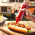 16-Ounce (Set 6), Amazing Abby Plastic Squeeze Bottles of Reusable Condiment Bottles, BFA-Free, Dishwasher-Safe