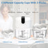 (100+250+350ML) White 3 CUP Cordless Mini Food Chopper,Small Food Processor for Garlic,Nut,Meat by Pogeair