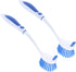 Superio Long Handle Fruit and Vegetable Scrub Brush, Double Sided Non Scratch Kitchen Scrubber, 2 Blue