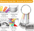 Wildone 8-Piece Measuring Cups Set, Stainless Steel Nesting Cups for Dry and Liquid Ingredients, Dishwasher Safe
