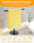 Hand Towel Holder for Bathroom - T-Shape Free Standing Matte Black Waterproof Rack for Kitchen Countertop