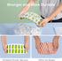 DOQAUS Ice Cube Tray with Lid and Bin, 4 Pack Silicone Plastic Ice Cube Trays with Ice Box and Ice Scoop