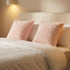 18"x18" 600g 6D Cozy Peach Pink Square Throw Pillow with Insert Decorative Cushion Faux Rabbit Fur + Plush PP Cotton