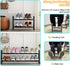 3 Closet,Slim Expandable Shoe Rack, Tier Adjustable Shoe Organizer Shelf for Narrow Black Metal Free Standing Shoe Rack