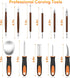 Pumpkin Carving Kit with Stencils - 31 PCS Halloween Tools, Heavy Duty Stainless Steel Pumpkin Carving Set