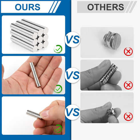 DIYMAG 60Pcs Refrigerator Magnets, Tiny Neodymium Rare Earth Magnets for Office, Kitchen, Crafts, Dry Erase Board