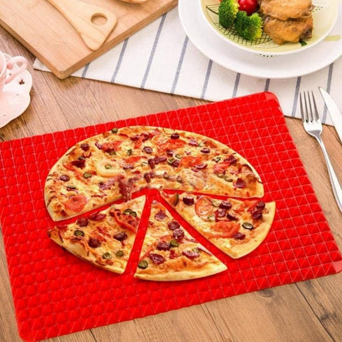 Top Pyramid Pan | Large 16 x 11 inches Red Pyramid Silicone Mat for Cooking, Baking, Roasting, Non-Stick