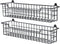 Spice Rack Organizer Wall Mount, 2 Packs Storage Shelf for Cabinet Door, Black Spice Organization Rack for Kitchen