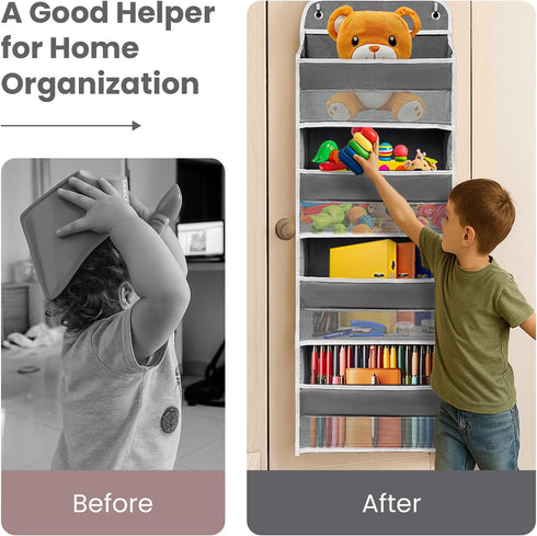 Andahoom Organizer,4 4 44lb Nursery,Closet, Ease of Assembly Over The Door Shelves & Side Pockets,Anti Tilt Hanging