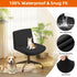 Armless Chair Slipcover - Waterproof Criss Cross Stretchable Cover for Mid Back Accent Chair (Black)