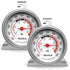 2 Pack Oven Thermometer, 50-300 C/100-600 F Instant Read Stainless Steel Kitchen Cooking Thermometer for Baking