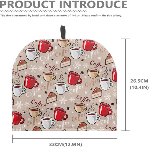 Tea Cozy for Teapot - Anti-Scald Covers, Heat Resistant Kettle Cover with Coffee Pattern for Home Kitchen
