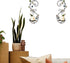 JUCONSIN Set 2, Wall Sconces Candle Holder of Antique Multi-Color Leaf Branch Wall Mount Hanging Metal Wall Candle