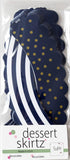 Navy Blue and Gold Cupcake Wrappers - 24 Count Reversible Party Decoration Supplies for Nautical Baby Shower, Military