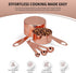 Copper Measuring Cups and Spoons - Stainless Steel 9 Pieces with 2 Rings