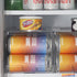 Tall Skinny Can Organizer for Refrigerator - Stackable Beverage Container Holder Dispenser with Lid for 16oz & 17oz