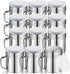 Lallisa 12 Pcs 10 oz Stainless Steel Spice Shakers with Holes and