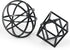 DreamsEden Modern Geometric Sculptures Set - 6" Black Metal Sphere & Cube, Minimalist Tabletop Centerpiece