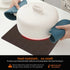 Uolr Set 6 100% (6,Coffee) Vinyl Placemats of Faux Leather Waterproof Wipeable Washable Place Mats Heat Resistant Easy