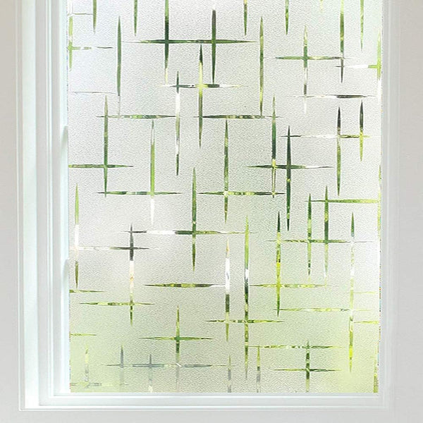 Finnez Frosted Window Film Non-Adhesive, Frosting Privacy Film for Glass Windows, Self Static-Cling Decorative