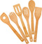 Bamboo Kitchen Utensils, 6 pcs Nonstick Spatula Tools, Heat Resistant Cooking Utensil Set, Premium Wooden Spoon Sets
