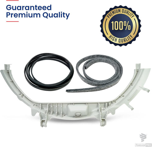 ForeverPRO WE49X20697 GE Dryer Bearing Kit - Includes Belt, Felt, Guide Slides, and Support Slides