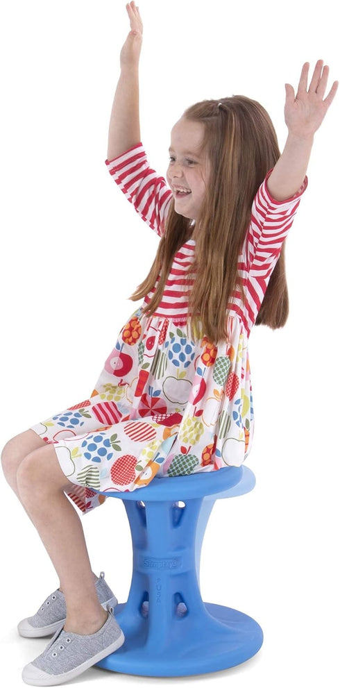 Simplay3 (5-8) 14 inch Play Around Wiggle/Wobble Kids Flexible Active Sitting Chair/Stool (Single Stool) to Improve