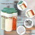 2 Pcs 5 in 1 Spice Containers, Portable Travel Seasoning Dispenser, Clear Container Jars with Lid and Labels