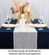 ShiDianYi 12x72-Inch Silver Sequin Table Runner, Sparkly Metallic Silver Sequin Runner for Event Bridal Wedding