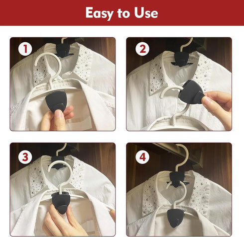Hangers Space Saving 30Pcs, Heavy Duty Hanger Hooks for Closet Organizer, Black