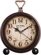 RODH Battery Alarm Clock,Night Light,Vintage Hangable Super Silent Non Ticking Analog Table Clock