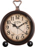 RODH Battery Alarm Clock,Night Light,Vintage Hangable Super Silent Non Ticking Analog Table Clock