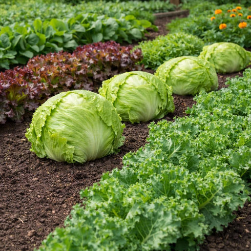 Sunutri Seeds Crisphead Iceberg Lettuce Seeds Compact Round Heads with Crisp Texture for Home Gardens, Raised Beds