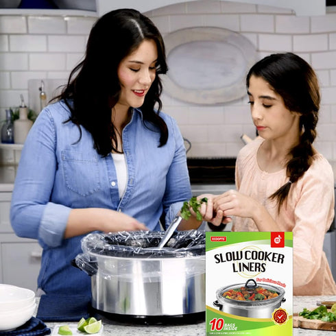 Slow Cooker Liners Disposable Cooking Bags - Small Size Pot Liners Fit 1QT to 3QT for Oval & Round Pot (20)