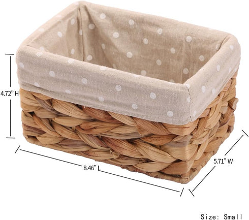 Rectangular Wicker Storage container, Organizer Box,Kingwillow, Art & Craft (Small) by KINGWILLOW
