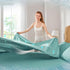 Comfort Spaces Coolmax Moisture Wicking Sheet Set - Soft, Fade Resistant, Deep Pocket, Aqua, Full, 4 Piece