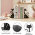 Set 2 Atomic Cat Metal Bookends of Cute Book Ends for Shelves Bookshelf Decorative Objects Home Office Desk Bookshelf