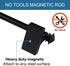 H.VERSAILTEX 4 PACK Magnetic Curtain Rods for Metal Doors, Adjustable from 9 to 16 Inch, Tool Free with Square Finials,