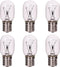 6 Pack Microwave Light Bulb 40 Watt 120V T8 Replacement E17 Standard Base Bulbs for Oven Stove Refrigerator