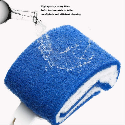 Toilet Brush Bowl Brush - Scratch-Free Curved Design for Deep Cleaning, Easy to Store (2pc Blue)
