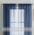 HLC.ME Navy Blue Sheer Voile Rod Pocket Curtain Panels for Bedroom, Kitchen, Living Room (54 x 72 inches, Set of 2)