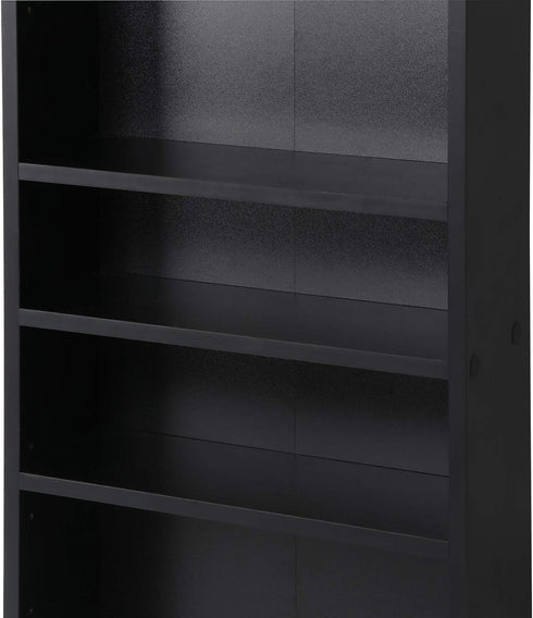 5 5 240 132 Shelf Bookcase Tier Wooden Multimedia Storage Media Cabinet DVD Rack, Adjustable Shelves Organize a Mix