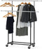 Simple Houseware Standard Double Rod Garment Rack in Black