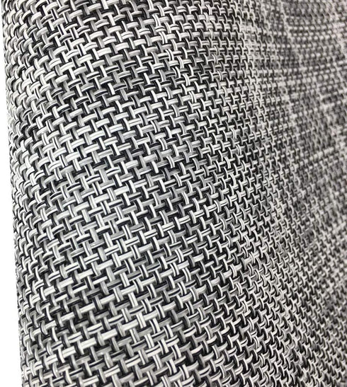 Wedge Placemats Set of 4 Vinyl for Round Tables, Non-Slip Heat-Resistant Easy to Clean Washable Dinner Mats (Gray)