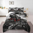 Set Set Set 3D Insert,1 Retro Train Comforter Twin Size,Black Red Old Train Car Bedding Rail Transportation Vehicles